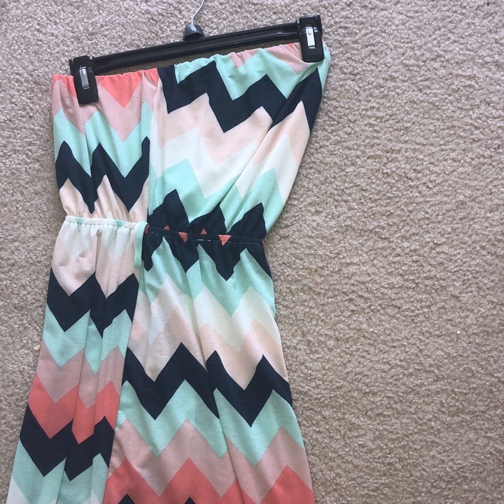 Long strapless summer dress